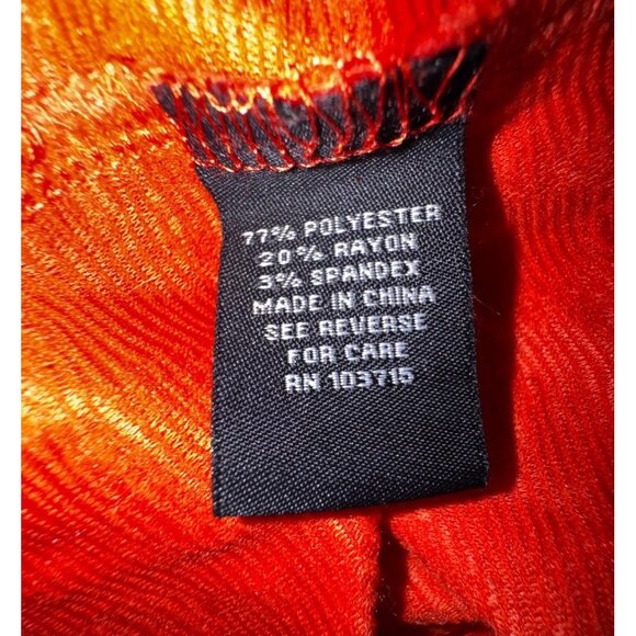 Orange Textured Stretch Bodycon Dress By Sharagano Size 8 Sexy Date Club Classic - Picture 4 of 8